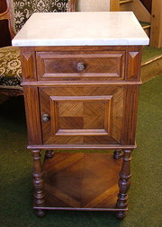 antique furniture french walnut bedside ANTIQUE FRENCH WALNUT BEDSIDE