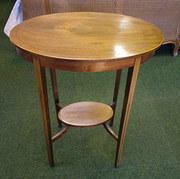 EDWARDIAN MAHOGANY OVAL OCCASI