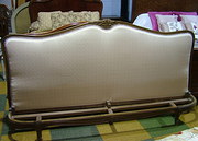 antique furniture large french 7 foot wide uphol LARGE FRENCH 7 FOOT WIDE UPHOL