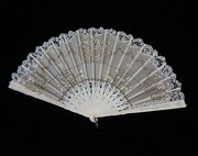 Antique Silk Fan with Sequin d