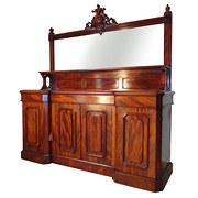 Victorian mahogany mirror back