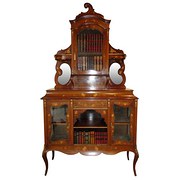 Victorian walnut and marquetry