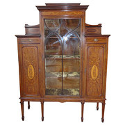 Victorian walnut and marquetry