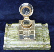 Georgian lead crystal inkwell