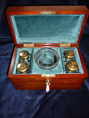 Victorian tea chest with fitte