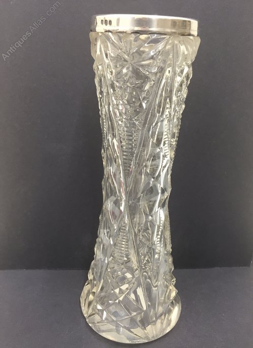 Antique Cut Glass Speciman Vase circa 1919