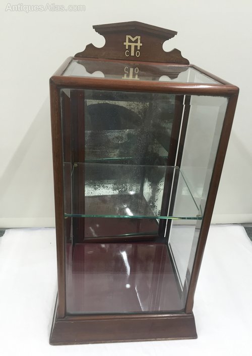 Antique Mahogany Tobacconist Display Cabinet