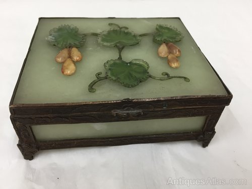 Antique Onyx and Pietra Dura Trinket Box