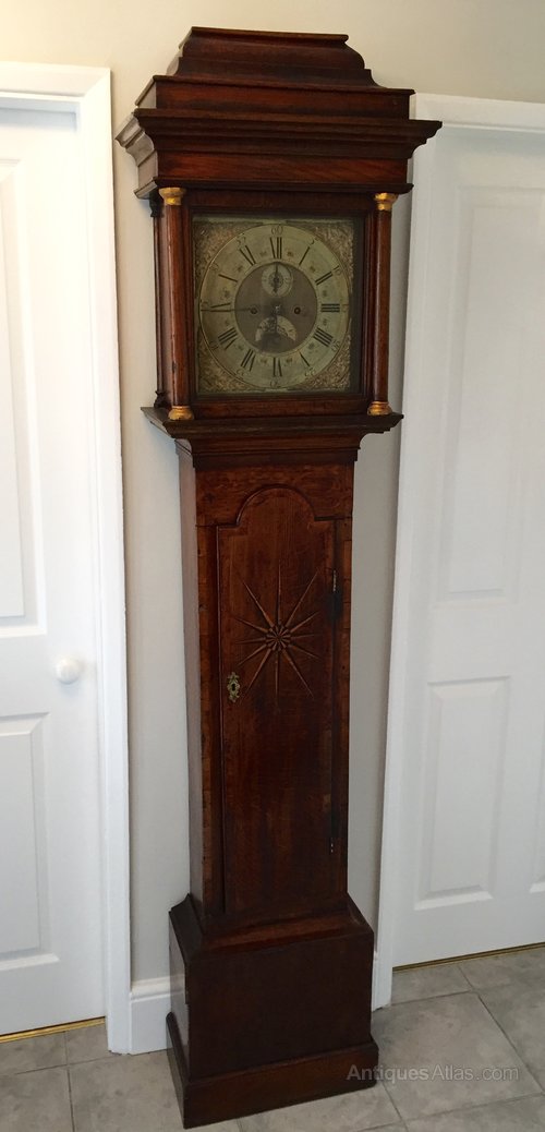 Oak Longcase Clock 8 Day Movement circa 1740