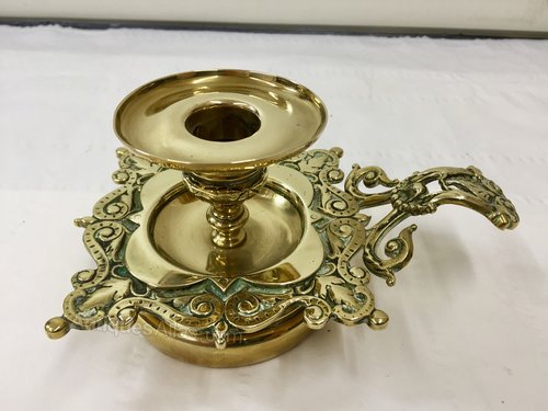 Victorian Brass Chamber Candlestick