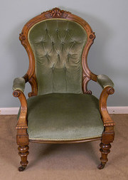 19c Victorian walnut framed op