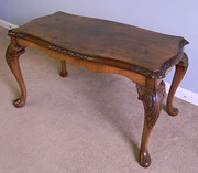Antique 20c Figured Walnut Cof