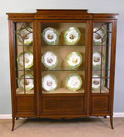 Antique Mahogany China Display