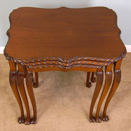 Antique Antique Mahogany Nest of 3 Tables Antique Mahogany Nest of 3 Tables