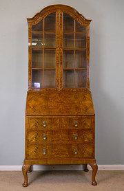 Antique Walnut Bureau Bookcase