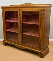 Antique Walnut Display Cabinet