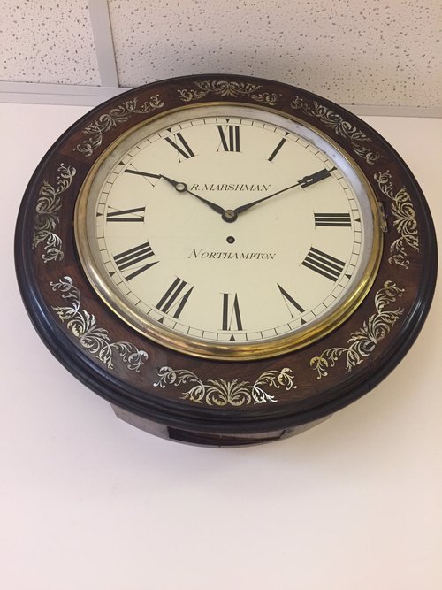 A stunning Antique C1870 Dial Fusee wall clock.