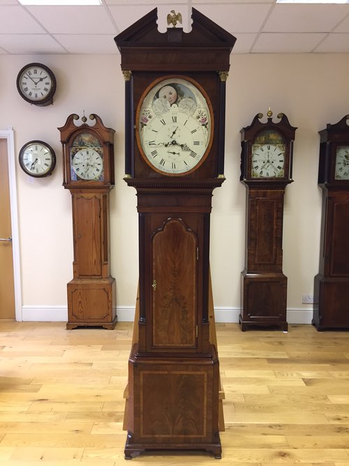 C1790 Rare Oval Dial Antique Longcase clock