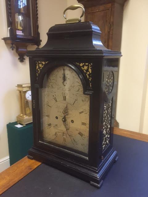 C 1775 Ebonised Bracket Clock
