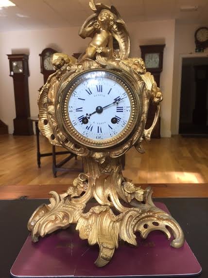 C 1850 French Ormolu cased mantel clock