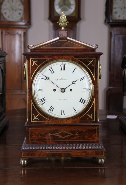 George 111 Mahogany Mantle Clock