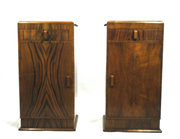 antique furniture french art deco walnut bedside French Art Deco Walnut Bedside