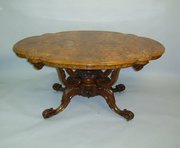 antique furniture victorian shaped burr walnut c Victorian Shaped Burr Walnut C