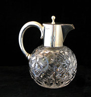 antique silver silver topped claret j Antique silver topped claret j