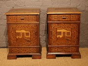 Pair of Irish inlaid cabinets
