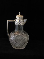 antique silver silver topped claret j Silver topped antique claret j