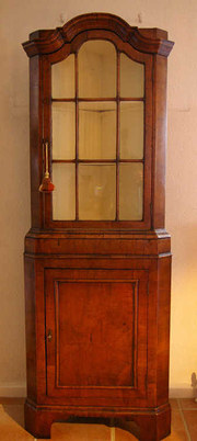 Walnut Corner Cupboard