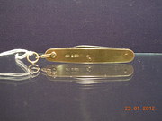 9ct Gold Folding Fruit Knife