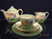 antique ceramics clarice cliff spring crocus te Clarice Cliff Spring Crocus Te