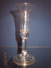 antique glass georgian cordial glass c1725 Georgian Cordial Glass c1725