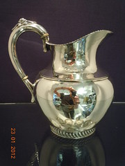 Victorian Silver Plate Squat J