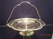 silverplate Silver Plate Cake or Sweetmeat Dish