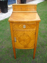 Antique Inlaid Satinwood Bedsi