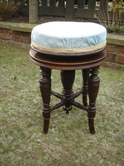 Antique Mahogany Revolving Mus