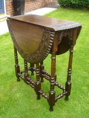 Antique Oak Drop Leaf Table Di