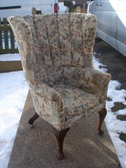 Antique Upholsted Porters Chai