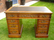 Antique Walnut Pedestal Writin