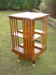 Edwardian Oak Revolving Bookca