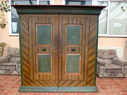 Large German Painted Pine Doub
