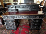 Large victorian heavily carved