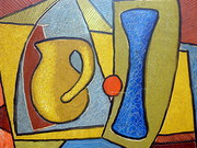 Oil on Board Abstract  Artist