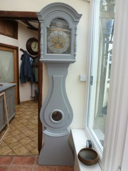 antique clocks & timepieces swedish painted pine grandfath Swedish painted pine Grandfath