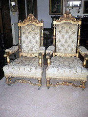Two victorian  ornate gilded g