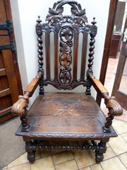 antique furniture victorian country oak heavily Victorian Country oak Heavily