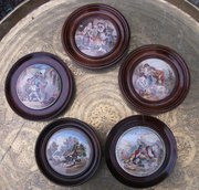 prattware prattware pot lids x 5 Prattware Pot Lids x 5