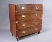 Antique Victorian Teak Campaig